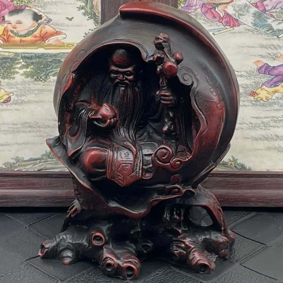 Old Object Collection Resin Antique Old Ornament Handle Birthday Star Statue
