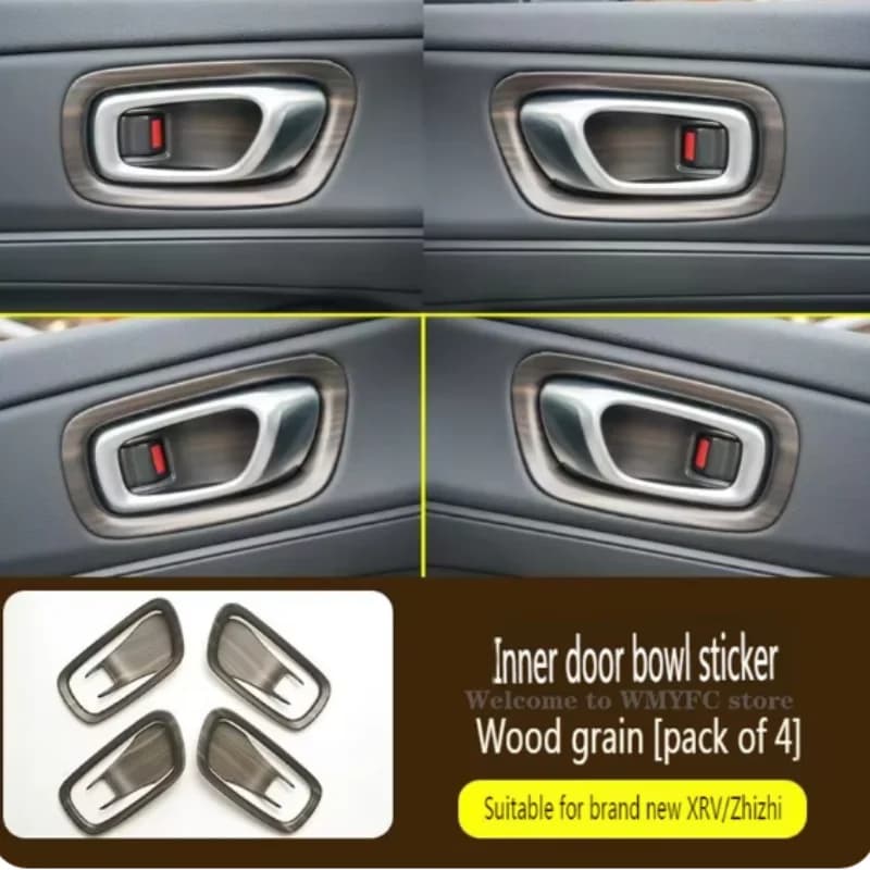 LHD 4Pcs Inner Door Handle Bowl Panel Cover Trim for Honda XR-V HR-V Vezel /e:NS1 2022 - 2024 Interior Mouldings