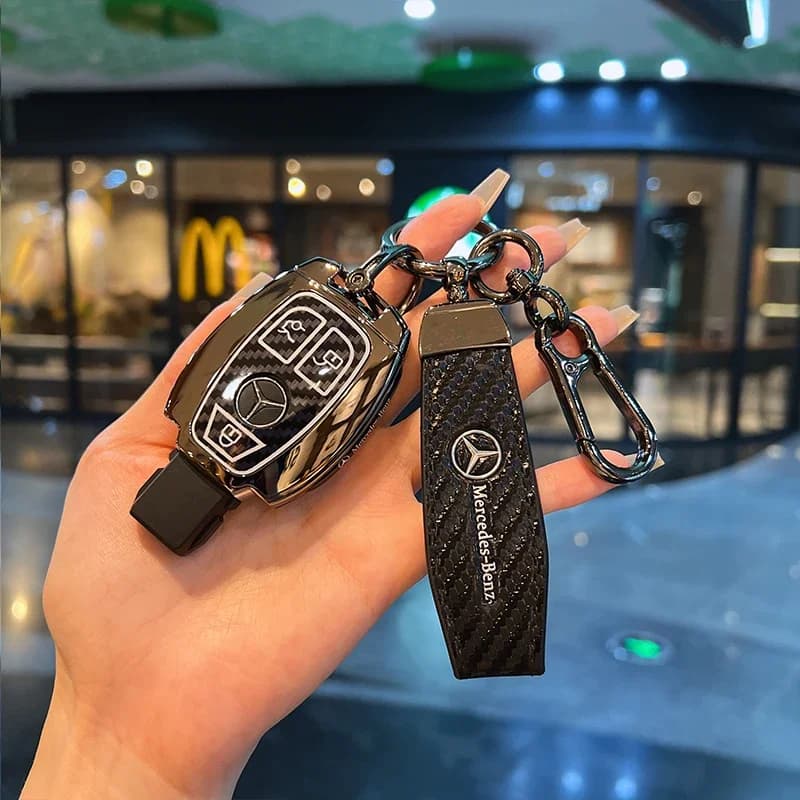 Car Zinc Alloy Key Case Bag Metal Key Shell For Mercedes-Benz A B C E G S V Class GLA GLC GLE GLK Vito Sprinter SL SLK Viano ML