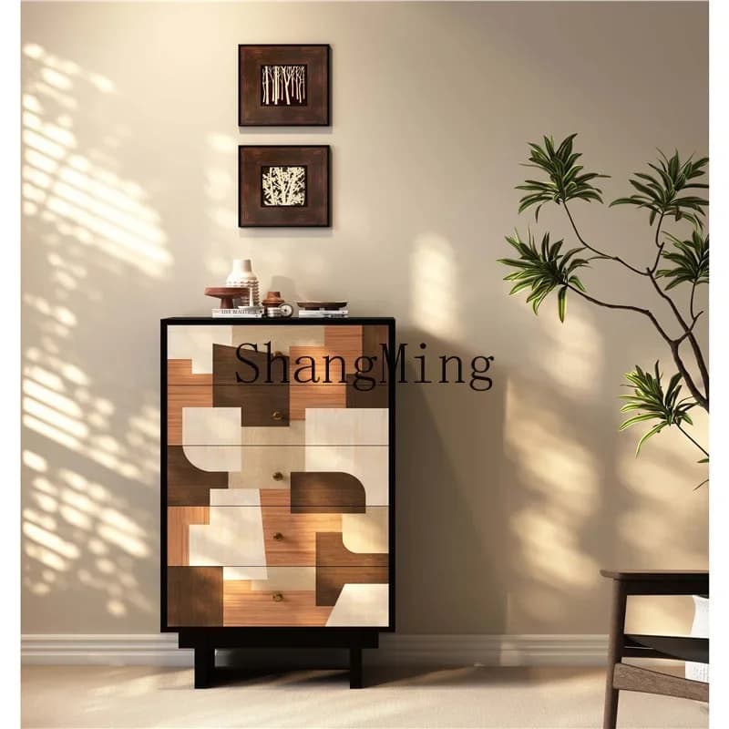 SM vintage style Vientiane TV sideboard, living room storage integrated TV locker