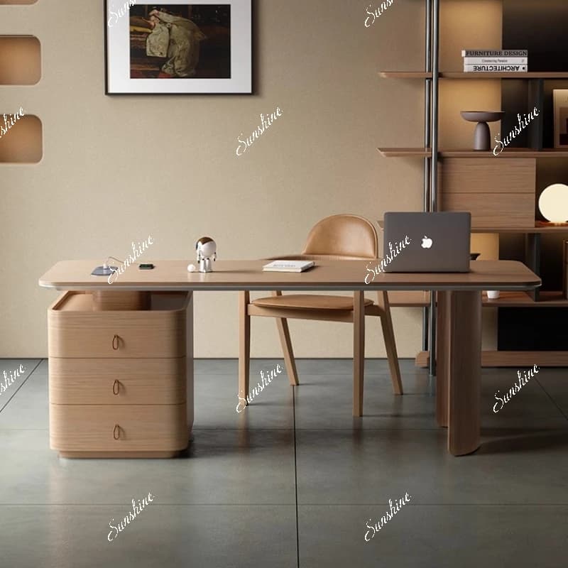 Italian minimalist home study desk light luxury modern, computer desk