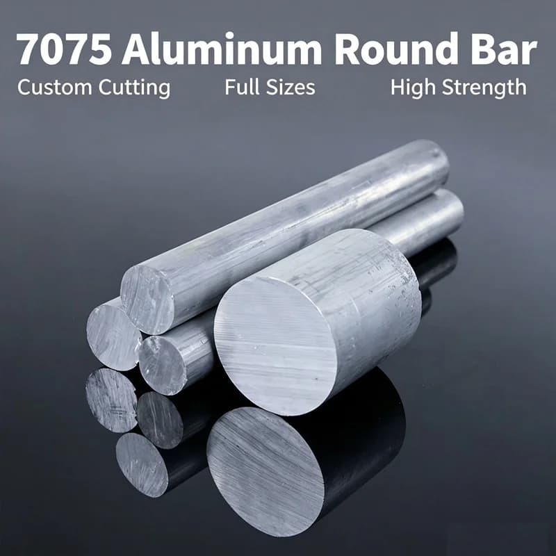 1pcs 10mm 12mm 15mm 20mm Diameter 7075 Aluminum Rods Solid Metal Bars Metalworking CNC Customized Service