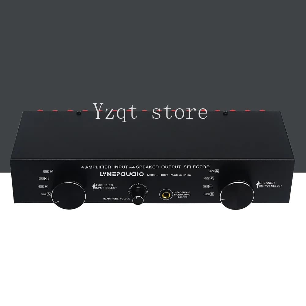 4 in 4 out passive power amplifier speaker selection switcher, audio switching distributor, comparator sound quality no loss