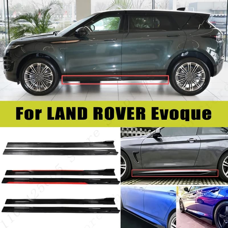 For LAND ROVER Evoque Racing Sport Side Skirts 2.0/2.2M 86.6" ABS Splitters Extended Lip Body Kit Bumper Modified Parts 8Pcs
