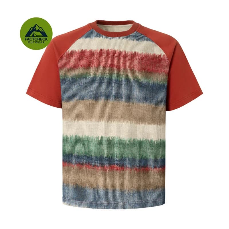 FACTCHECK High Quality EU US Size Tie-dye rainbow striped short sleevesTShirt