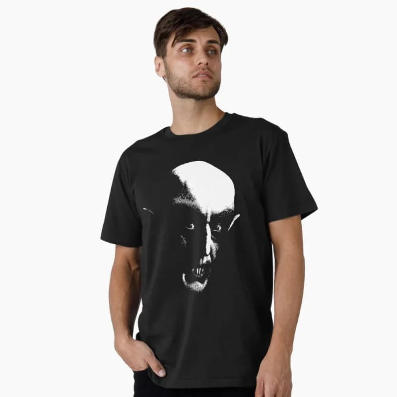 0403 Vampire Horror Nosferatu Scary halloween Gift t shirt Scream film Graphic clothes 100% cotton printed All size tops S-6XL