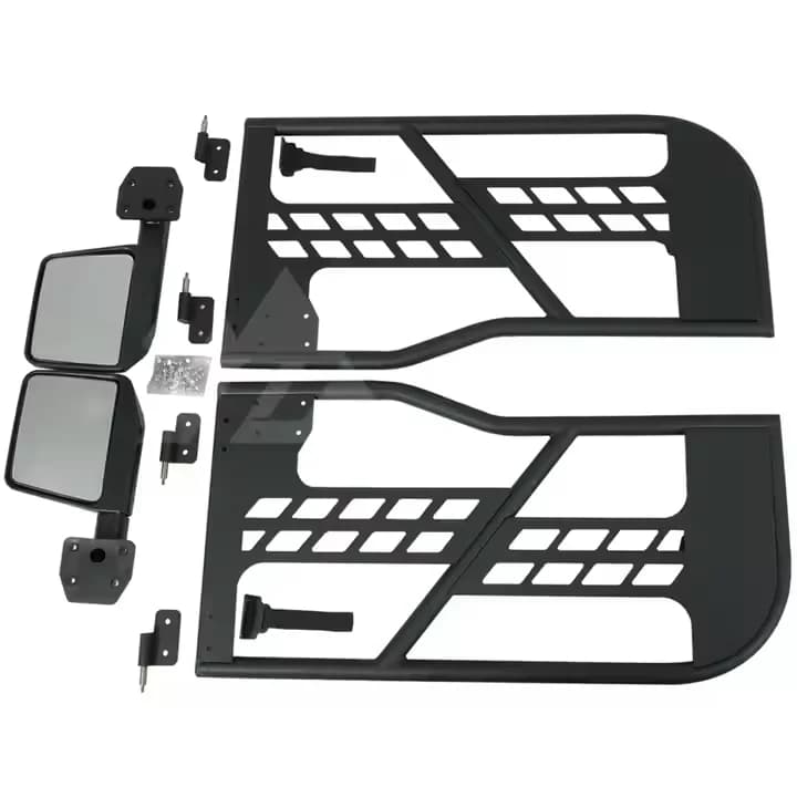 For Off-road Accessories 2-Door Steel Half Doors With Side View Mirrors For Jeep Wrangler JK 2007-2017 Tube Style