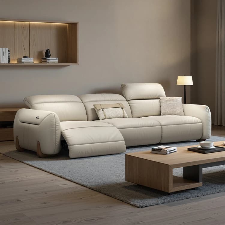 #Comfortable Electric Recliner Leather Modular Sofa Set Extendable for Home Living Room Hall Home Theater Seating Hotels Malls