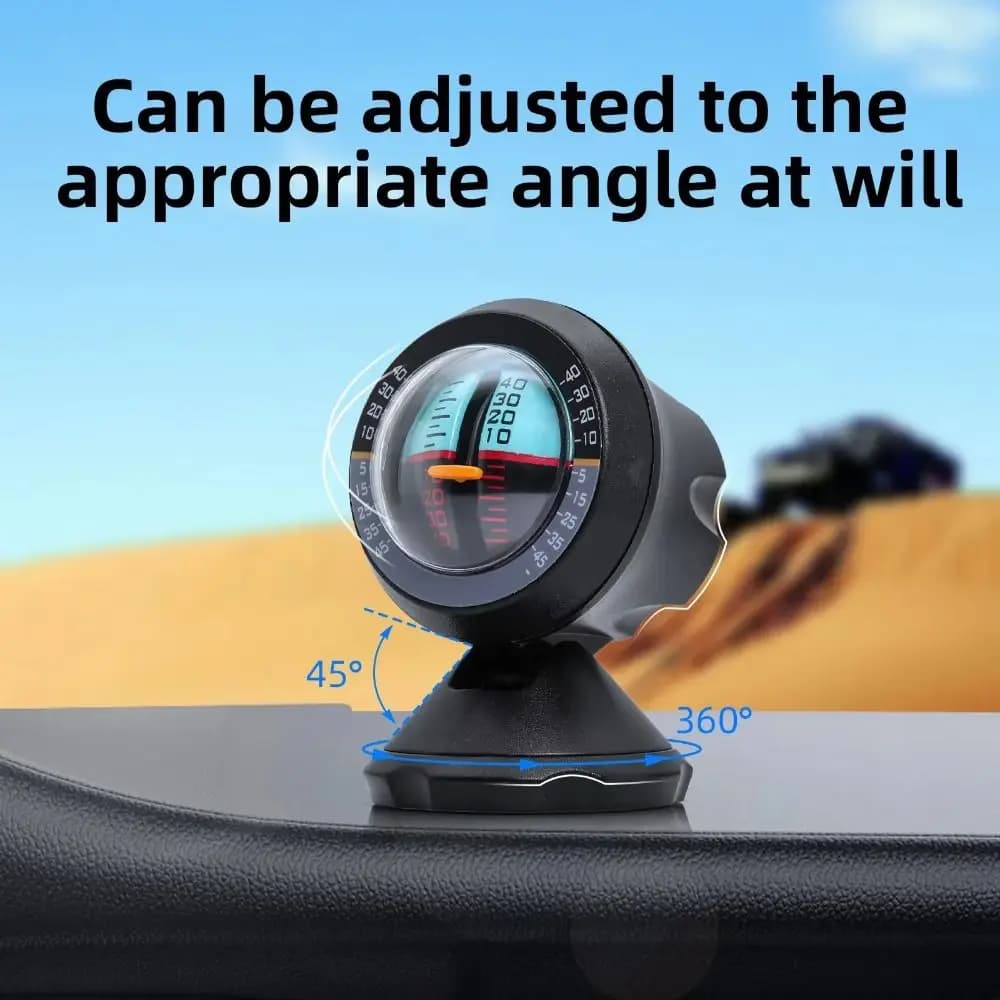 Multifunction Car Inclinometer Portable Digital Vehicle Compass High-precision Automotive Interior Accessories