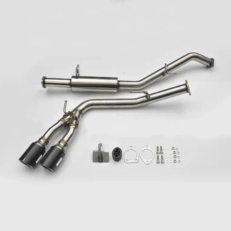 Exhaust System Twin Side Exit Carbon Fiber Muffler Exhaust For Mitsubishi Triton MQ MR 2015+