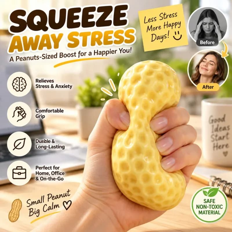 Novelty Slow Rising Squishy Squeeze Ball, Crunch Sound Stress Relief Fidget  Portable Desktop Sensory Anxiety Relief Adults Gift
