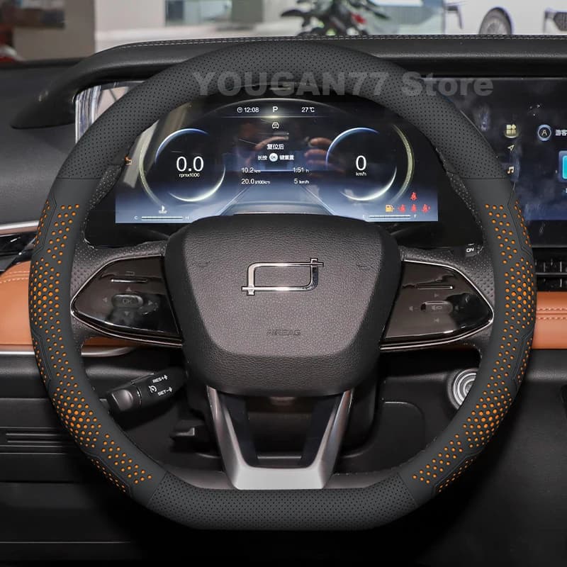 Leather Car Steering Wheel Cover For FAW Bestune T99 2023 2024 Covers For Covers Auto interior FAW Bestune T99 Accessories 2024