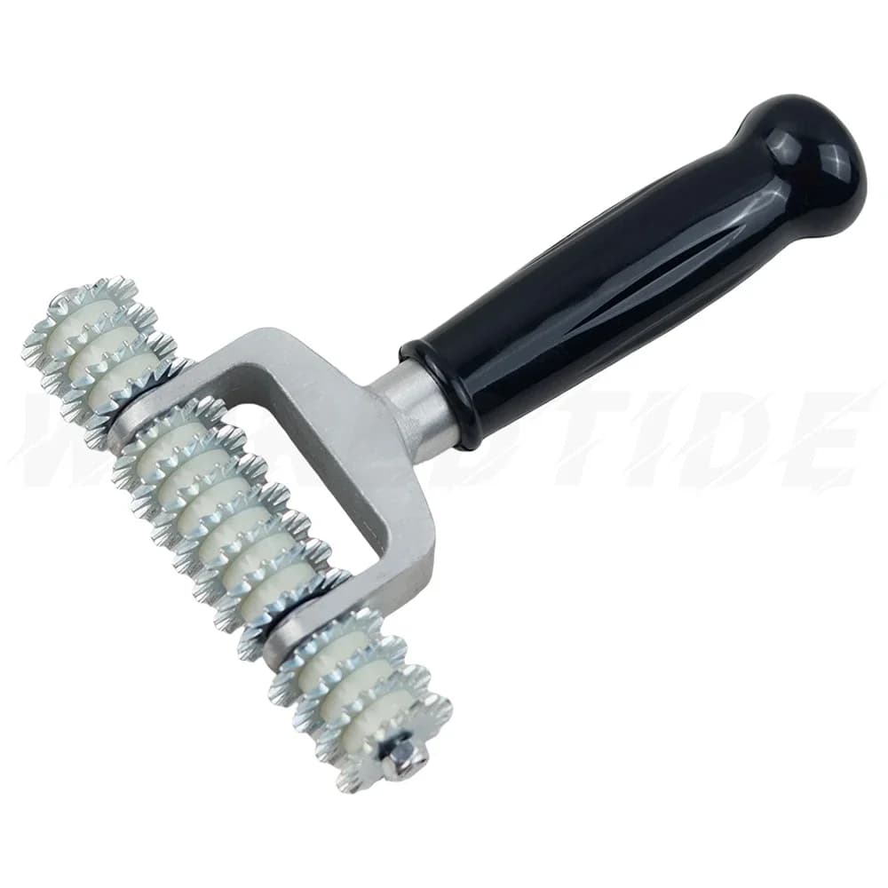 Seaming Roller Seaming Spiked Star Grooming Carpet Pile Roller Star Wheel Pro Carpet Seam Roller Black Handle