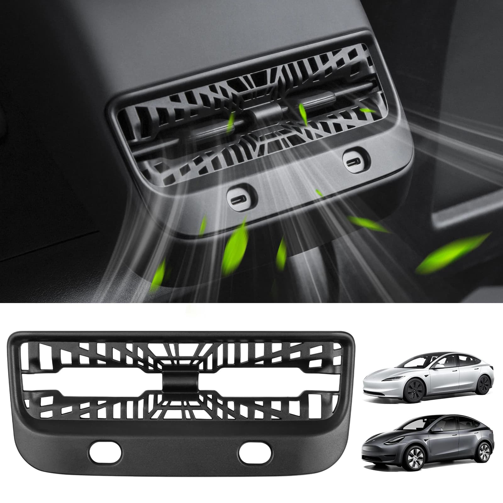 Backseat Air Vents Cover for Tesla Model 3 2017-2023 & Model Y 2020-2025 Accessories(not for Juniper)