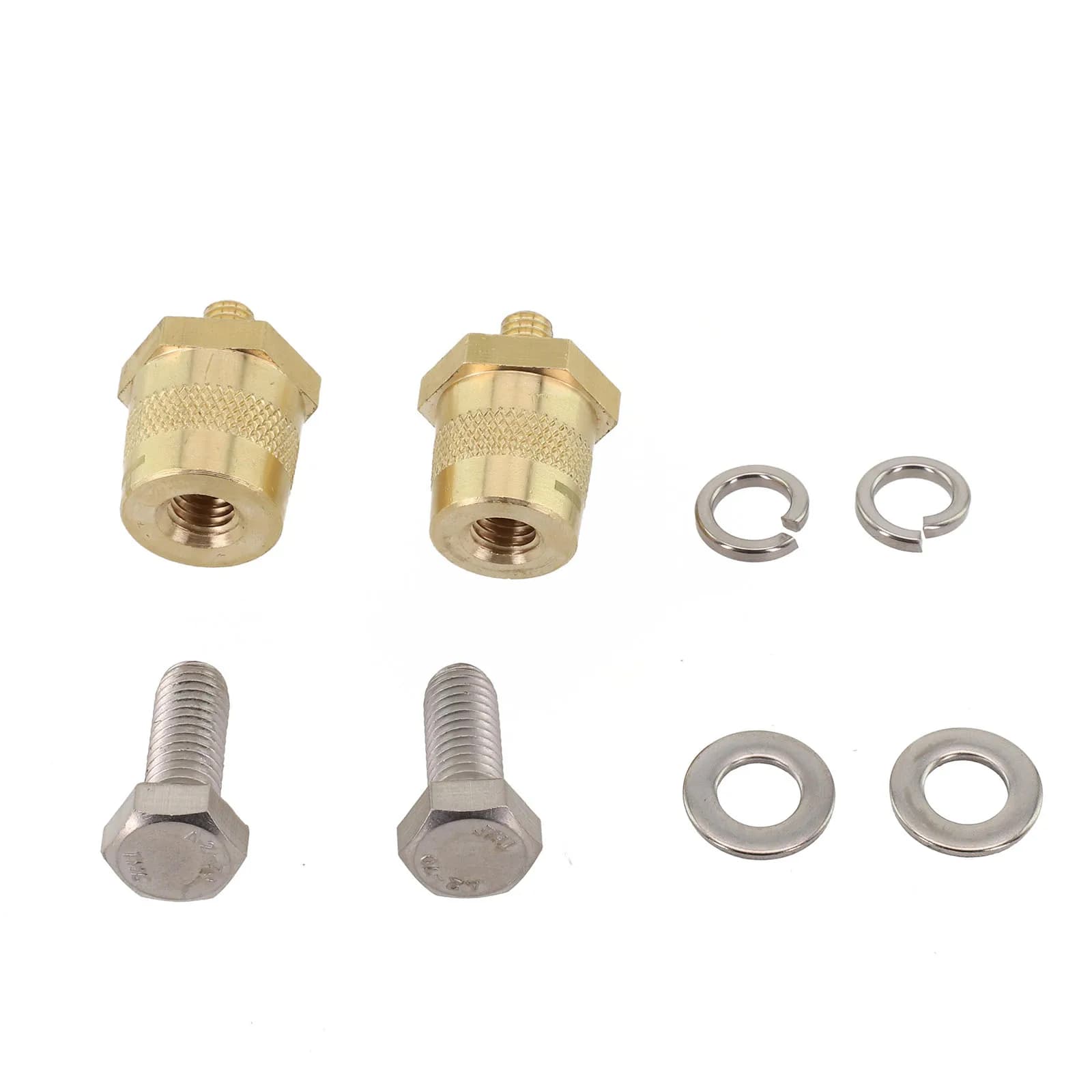 Brass Car For Battery Terminal Connector For M6 Thread Poles Adapter With 2 Screws For Auto Electrical Wiring Replacement Parts