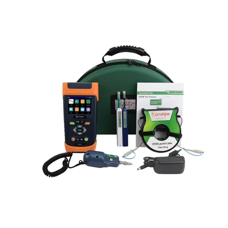 Komshine QX55 OTDR Multifunctional Mini OTDR QX55 1310/1550/1625nm Mini OTDR With VFL Power Meter Light Source Fiber Tester