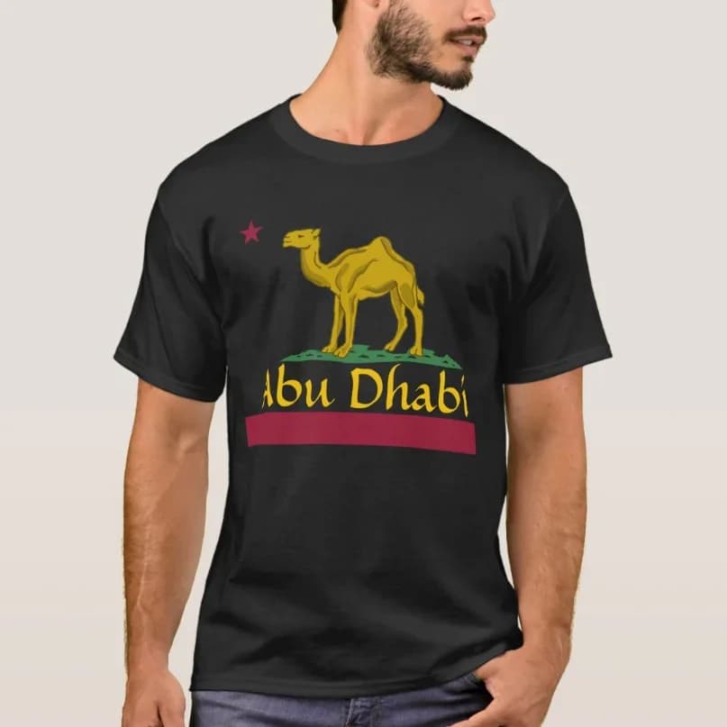 Abu Dhabi T-Shirt New 100% Cotton O-Neck Summer Short Sleeve Casual Mens T-shirt Size S-3XL
