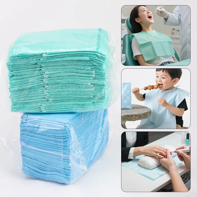 30pcs Disposable Lace Scarves/bibs, Spread Scarves, Laminated Paper Scarves/ Beauty Protection Laminated Paper 36*42.5cm s