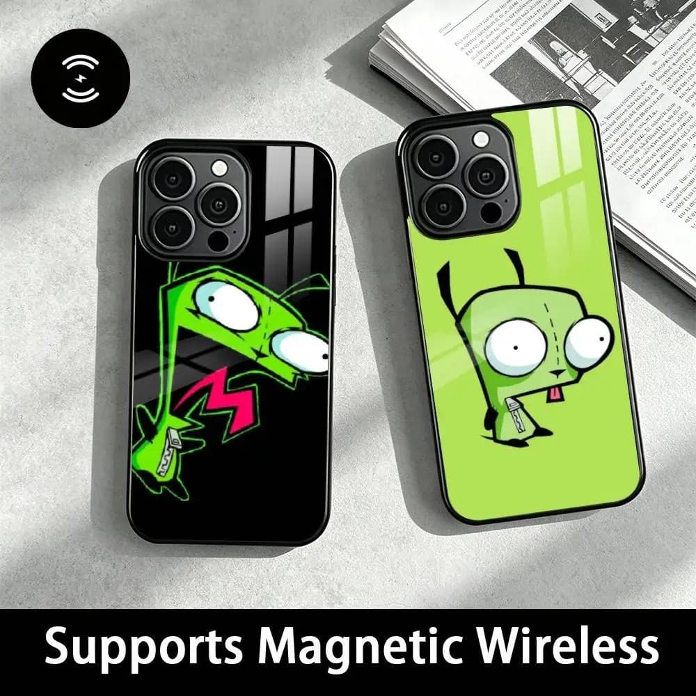 Cartoon-I-Invader Zim-G-GIR  Phone Case For iPhone18,17,16,15,14,13,12Plus,Pro Supports Magnetic Wireless Charging
