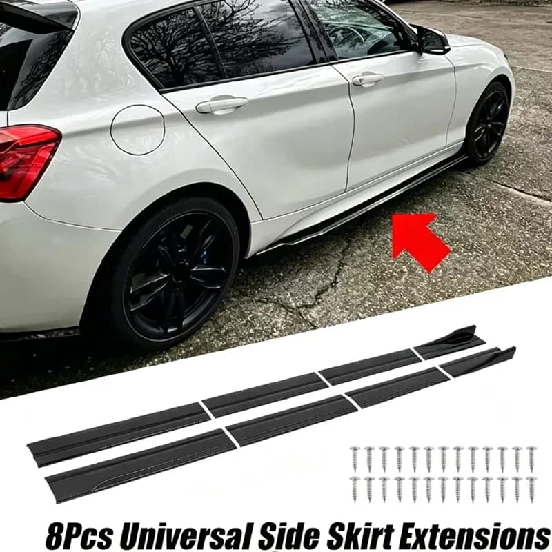Universal 86.6 Inch Side Skirts Rocker Panels Extensions For Honda Civic VW Golf 4 5 6 7 Gti Gtd Tesla Model 3 Y Accessories