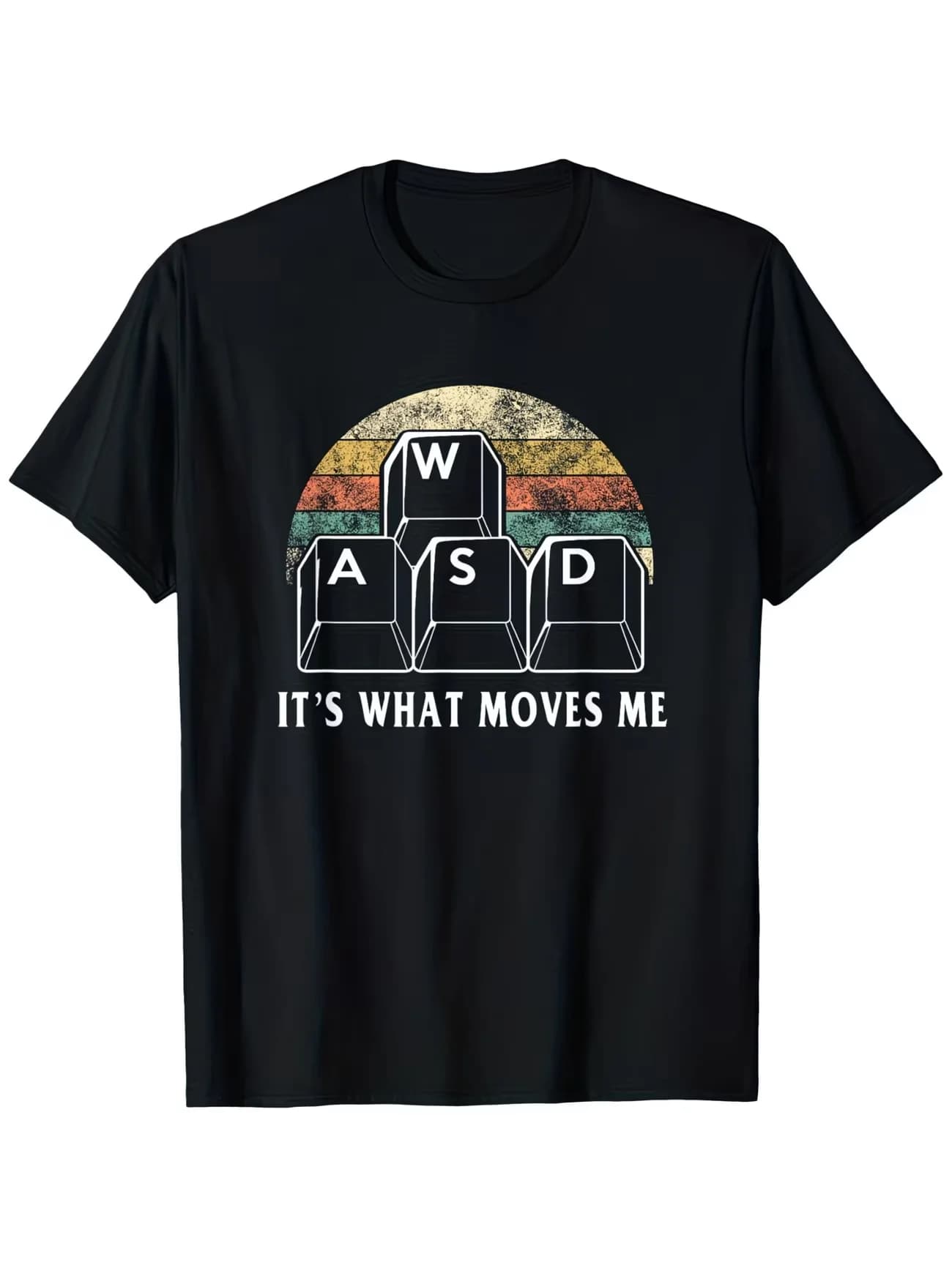 Men's Vintage WASD It's What Moves Me Graphic T Shirt Women Cotton Tee Summer Oversized Streetwear Trendy Top Harajuku O-Neck