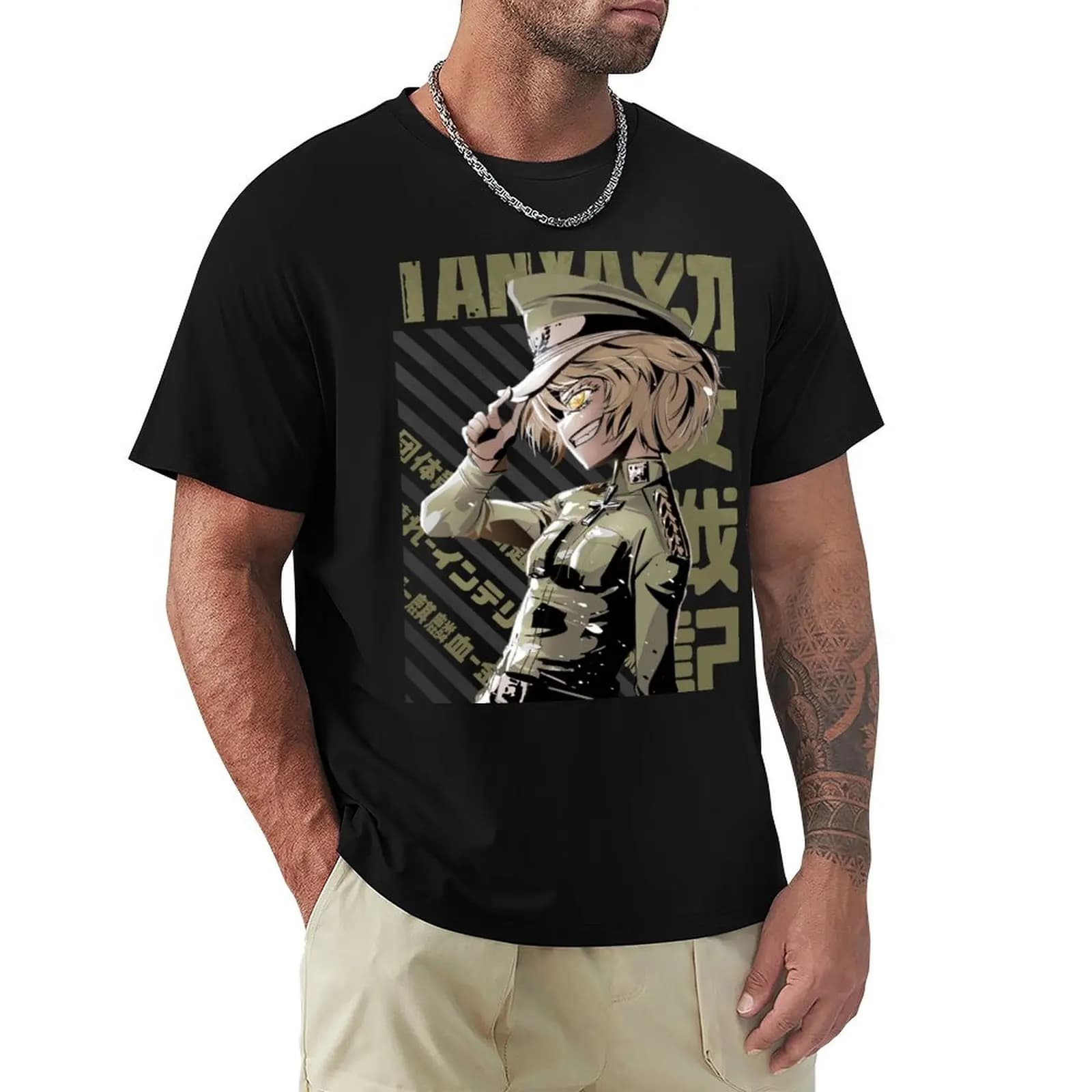 Youjo Senki - Tanya Degurechaff T-Shirt gifts for boyfriend Short sleeve tee vintage clothes funny gifts mens designer t shirt