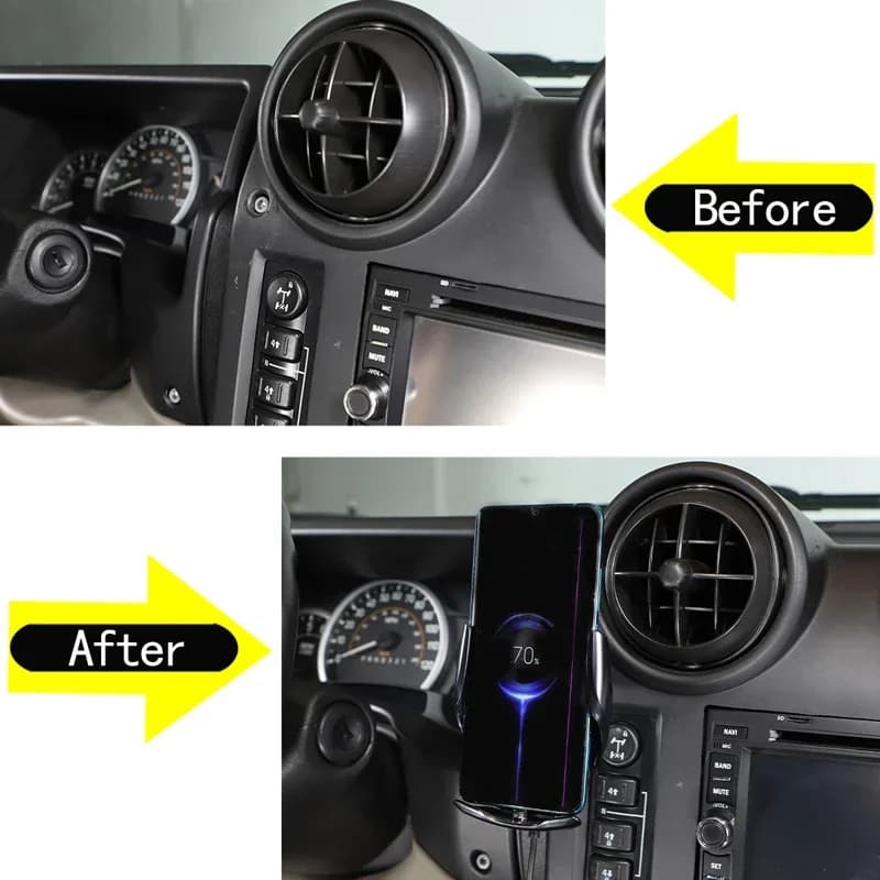 1Pcs Aluminum alloy For 2003-2007 Hummer H2 car mobile phone navigation bracket wireless charging mobile phone bracket parts