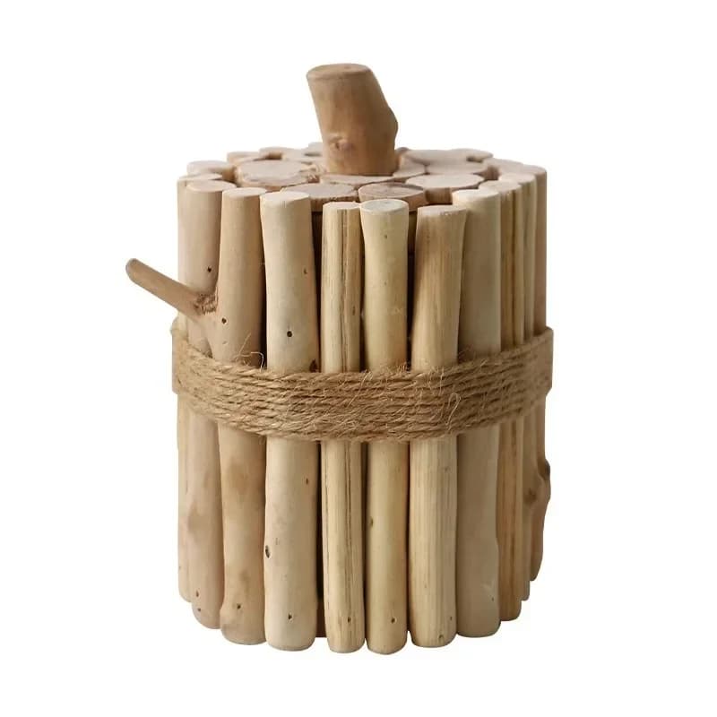 Personalized simple solid wood toothpick box, toothpick holder, home restaurant desktop natural log creative gifts