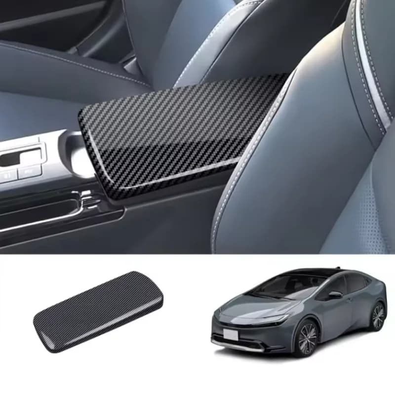 For Toyota Prius 60 Series 2023 2024 ABS carbon fiber Car Center Console Armrest Storage Box Panel Cover Trim Car Accessories