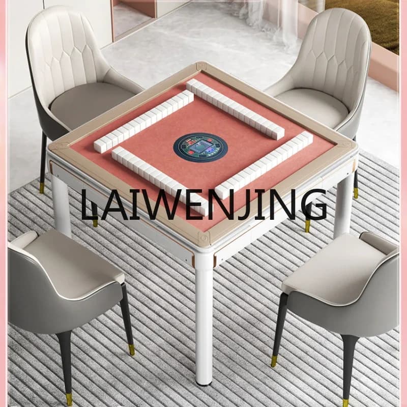 Intelligent mahjong machine household automatic dining table dual-purpose four-port machine electric silent