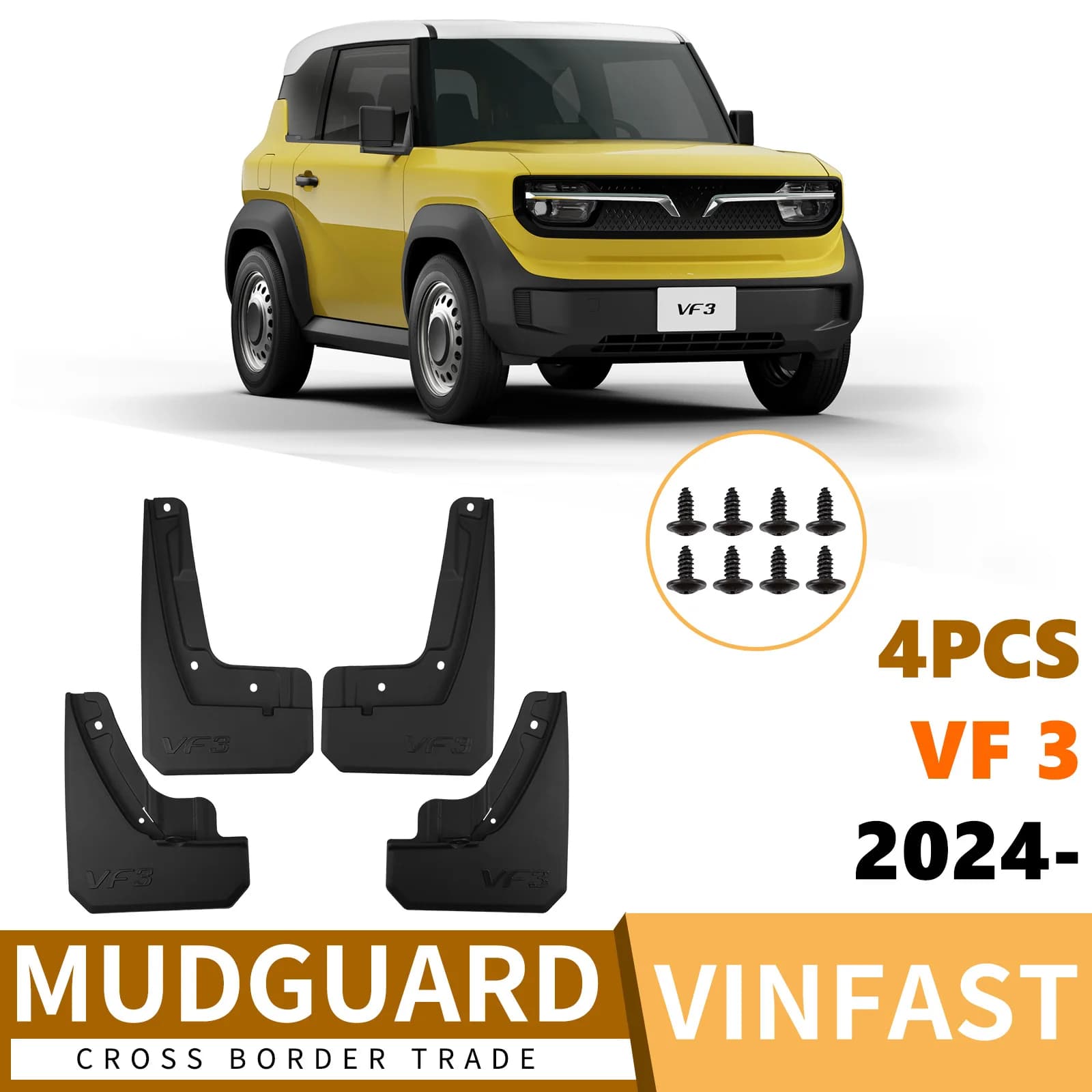 For VinFast VF 3 2024-2025 Custom Fit Mud Flaps Splash Guards No Drilling Wheel Exterior Tuning Accessories