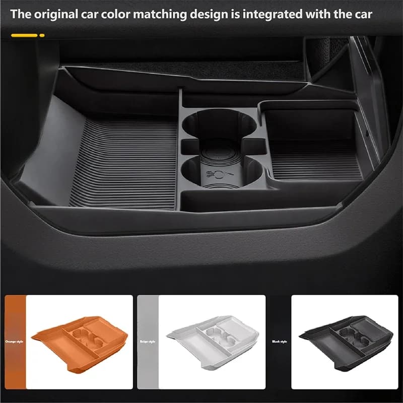 Center Console Storage Box  For JETOUR G700 2025 Double Layer Silicone Water Cup Storage Box Interior Upgrade Car Accessories