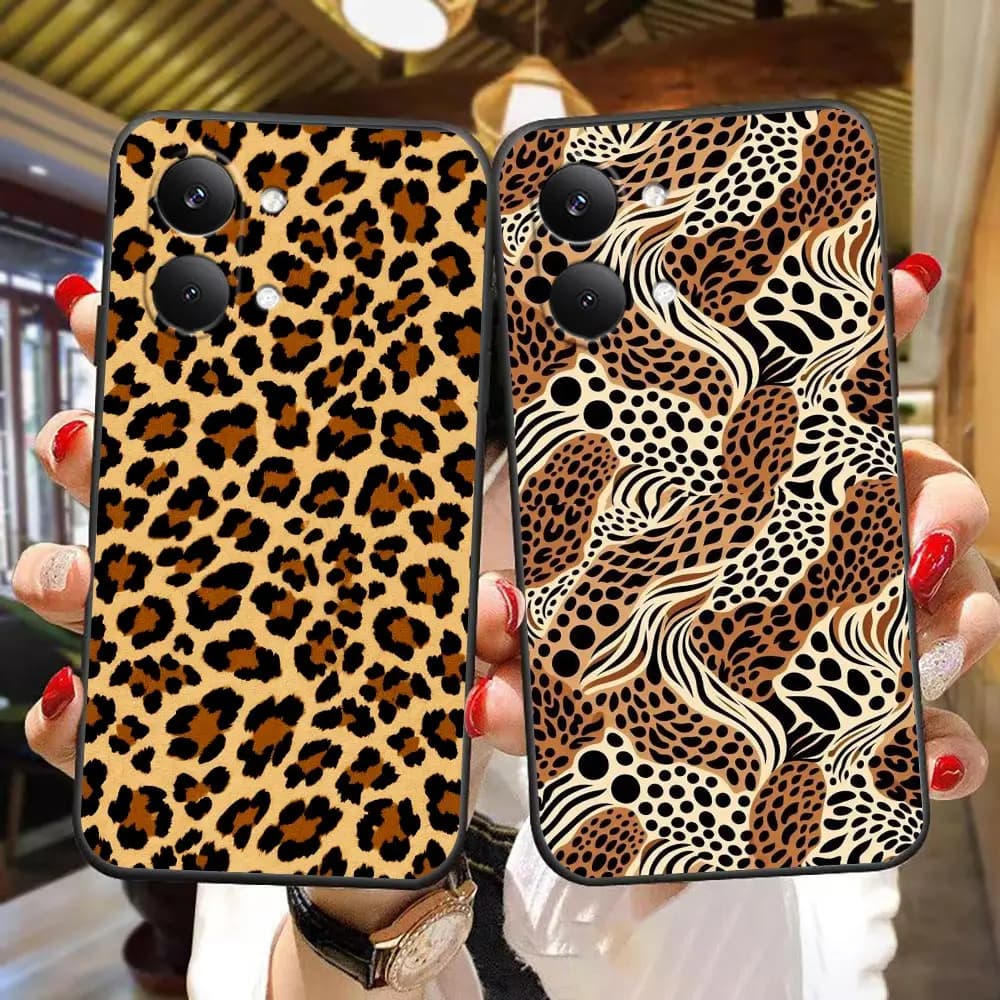 Phone Case For Xiaomi POCO F5 F6 F7 F8 ULTRA X3 X4 X5 X6 X7 X8 M3 M4 M5 M7 PRO MAX Funda Capa Cover Luxurious Leopard Print