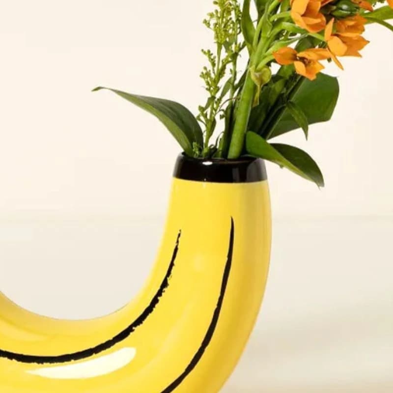 1Pcs Banana Vase, Flower Arrangement Decoration Simulation Fruit Banana Crafts Fun Vase Flower Pot Home Decoration