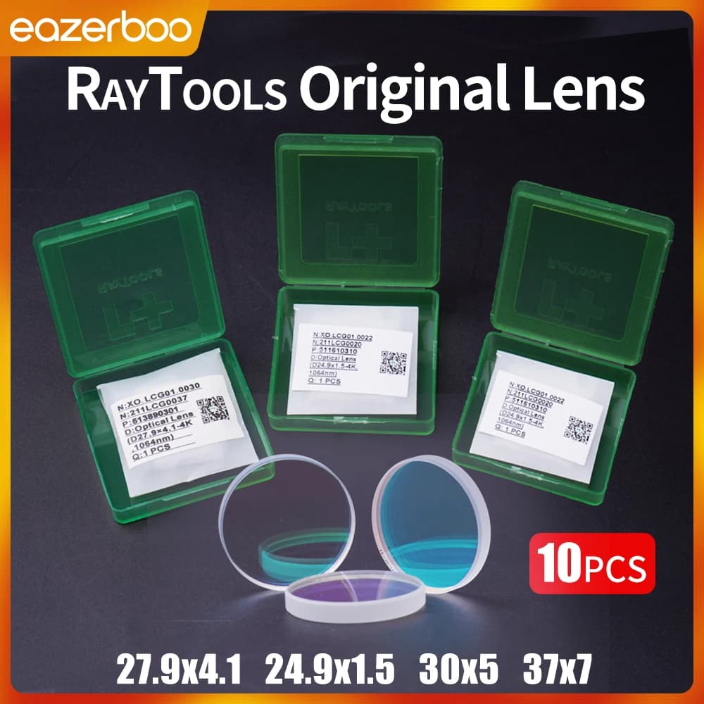 Raytools Original Laser Protective Lens 10pcs 24.9x1.5 27.9x4.1 30x5 Protection Laser Machine Lens for Raytools BT210S/BT220