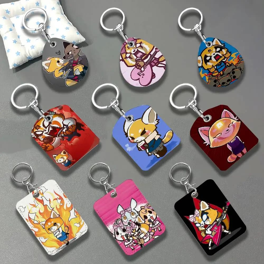 Fur collar fox Aggretsuko Protective Case For Apple AirTag/Access Card Holder/Pet Anti-Loss Tracking Device