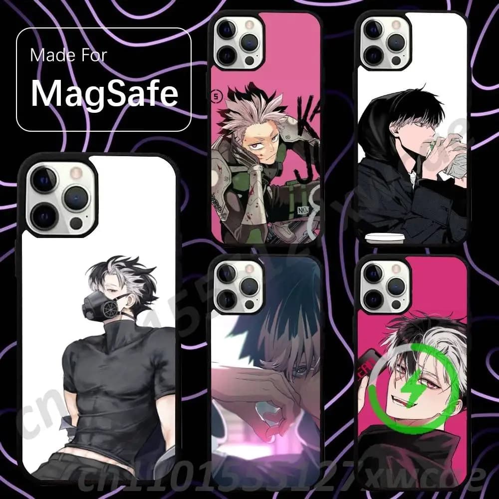 Anime Kaiju No 8 Cool For Magsafe Wireless Charger Case For iPhone 15,16,17,13,14,11,12,Pro,Max,Plus,E,Air,Mini Magnetic