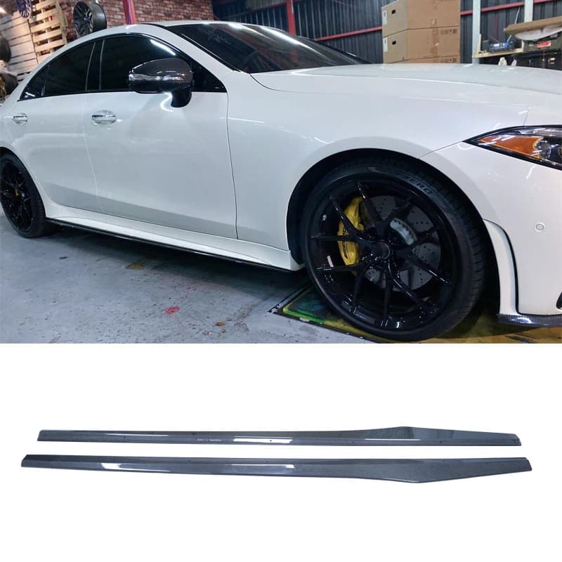 Hot Selling   Carbon Fiber  Side Skirts Extension for 18-19Side Skirt Lip