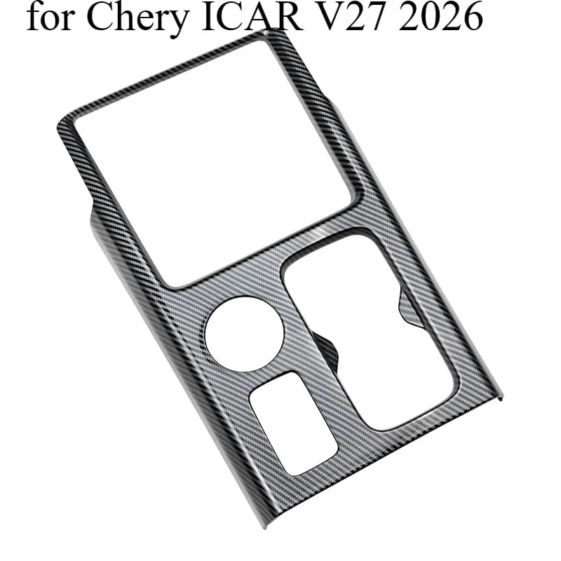 Carbon Fiber Gear Shift Panel Cover Frame Trim for Chery ICAR V27 2026 ABS Interior Protective Wrap with Anti-Scratch