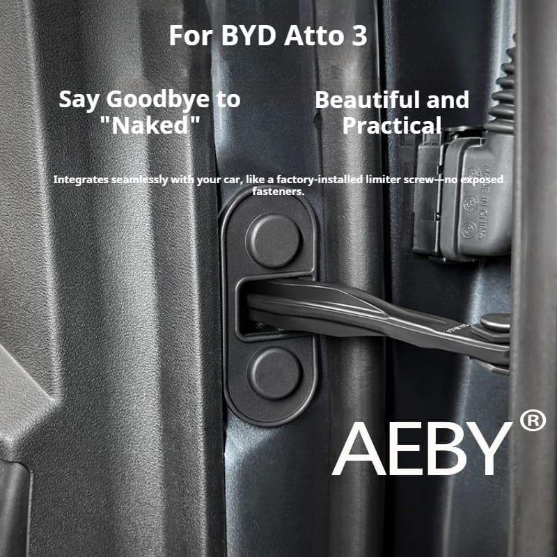 AEBY For BYD Atto 3 Smart Driving Edition 2022-2025 Dust Proof Door Limiter Cover, Silicone Shock Absorption Protector