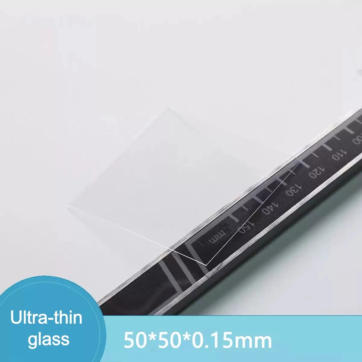 50x50mm 100x100x0.1mm Ultra-thin Asahi Glass Sheet Thick 0.15mm AGC Float glass for TFT-LCDs Display Substrates