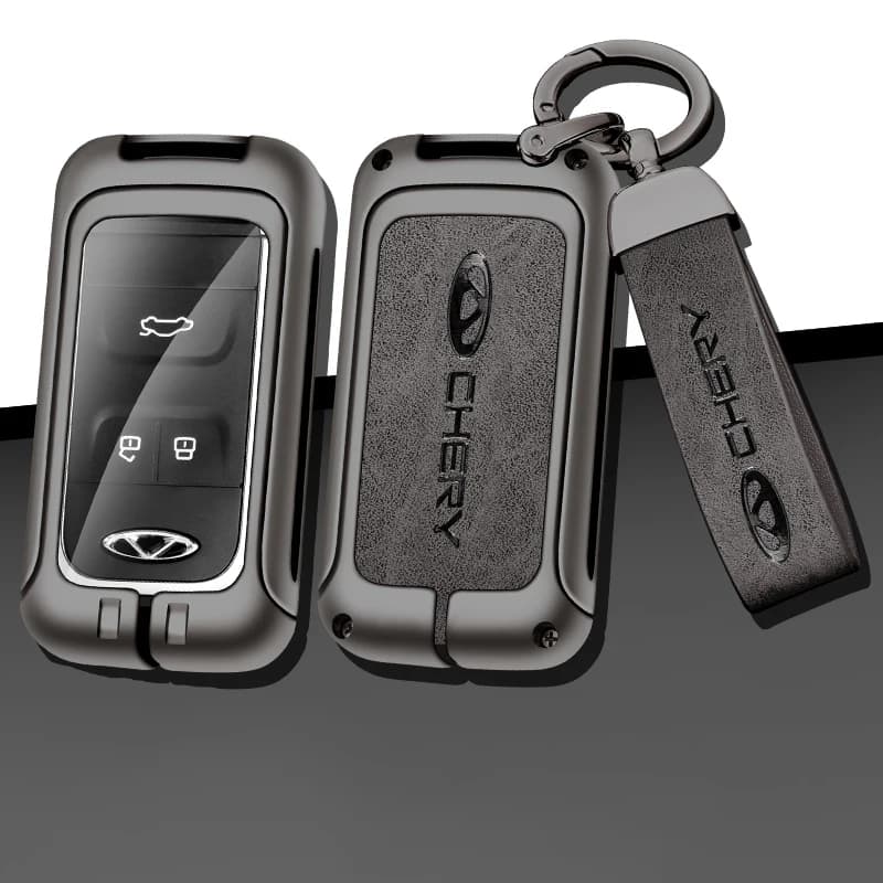 Zinc Alloy Car Remote Control Key Case Cover for Chery Tiggo 8 Protective Auto Keychain Shell Buckle Bag Interior Accessories