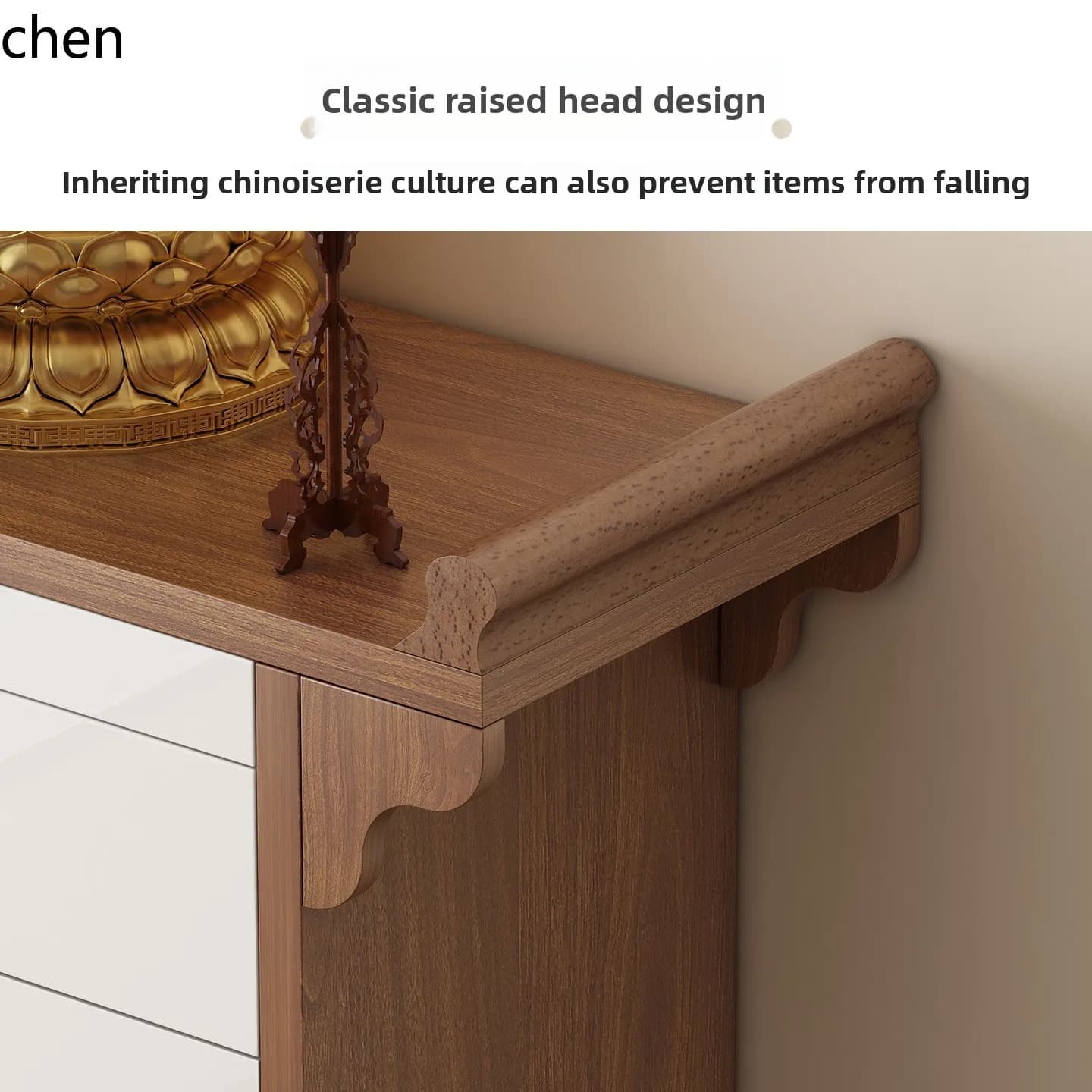 YFY  Solid Wood Buddha Shrine Home Worship Table Cabinet Wall-Mounted Integrated Buddha Cabinet