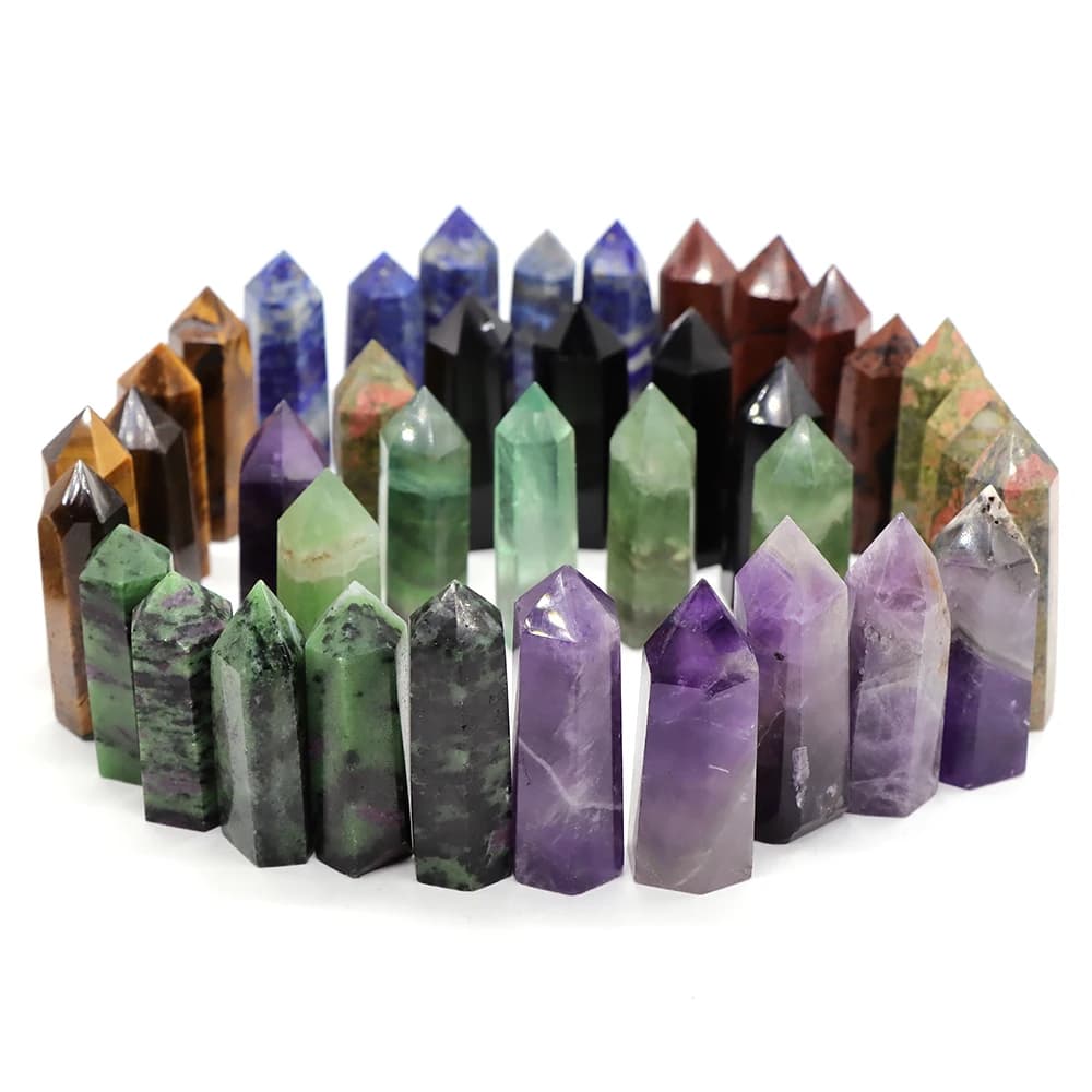 Natural Stones Crystal Point Tower Amethyst Quartz Healing Gemstone Energy Ore Mineral Obelisk Home Ornaments Wand Wholesale