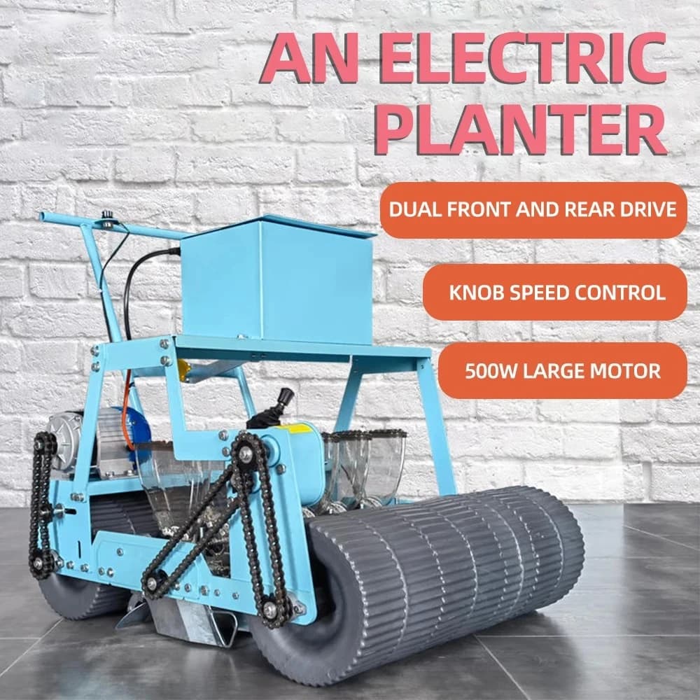 Electric Fruit Vegetable Seed Seeder 50~70cm Width Farm Precision Seeding Machine Agricultural Machinery Planter without battery