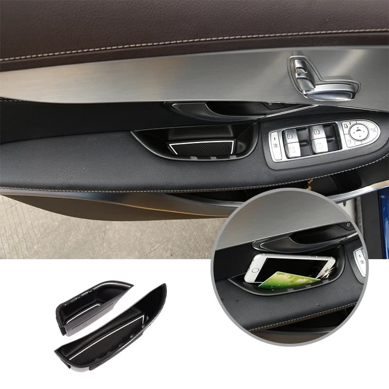 [Ready Stock] For Mercedes W205 X253 2015-2021 Front Door Storage Box ABS 2PCS