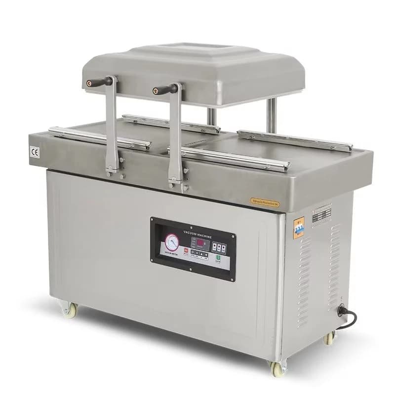Meat packaging industry double chamber food vacuum sealing machine