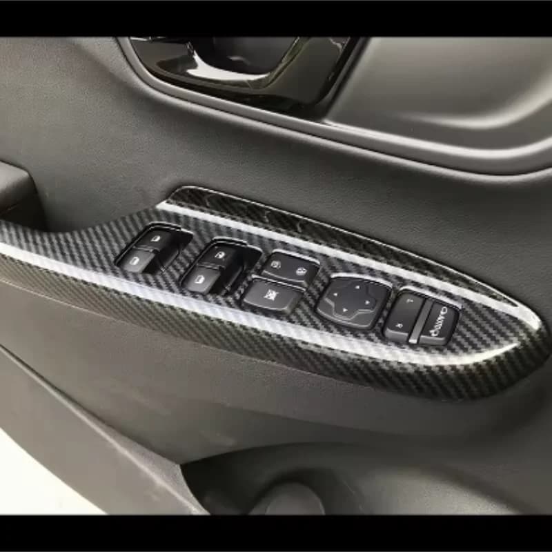 Fit For hyundai Cona Kauai Encino 2018 2019 2020 Carbon fiber ABS Chrome inner handle glass switch interior accessories
