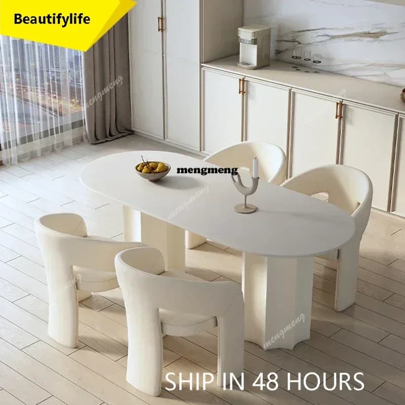 CC Living Room Dining Table Salon Study Nordic Writing Cream Style Art Dining Table Modern Gaming Mesas De Comedor Home Furnitur