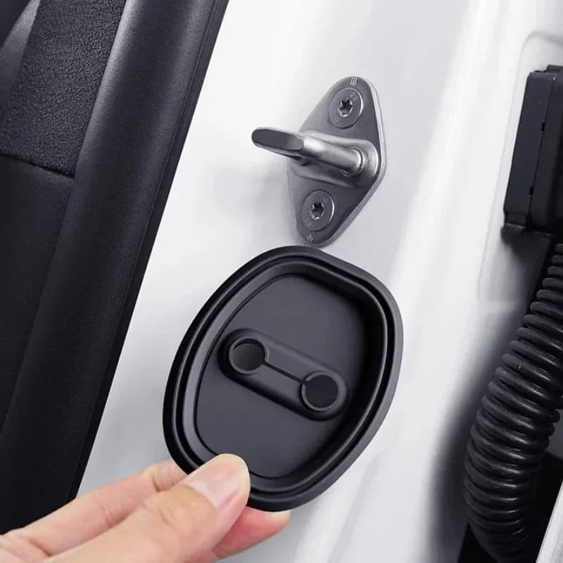 For Smart #1 #3 #5 Forfour 2014-2024 Silicone Black Car Door Lock Cover Trim Sticker Interior Car Accessories